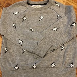 Lightening bolt crew neck sweatshirt